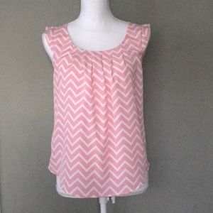 NWOT Candies pink chevron print blouse